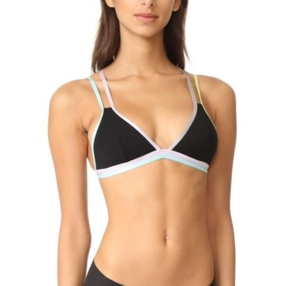 FP Free People Finn Soft Bra Color Block X Strap - Picture 4 of 7
